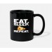 Eat Sleep Pizza Repeat Food Pizza Maker Cook Black Mugs